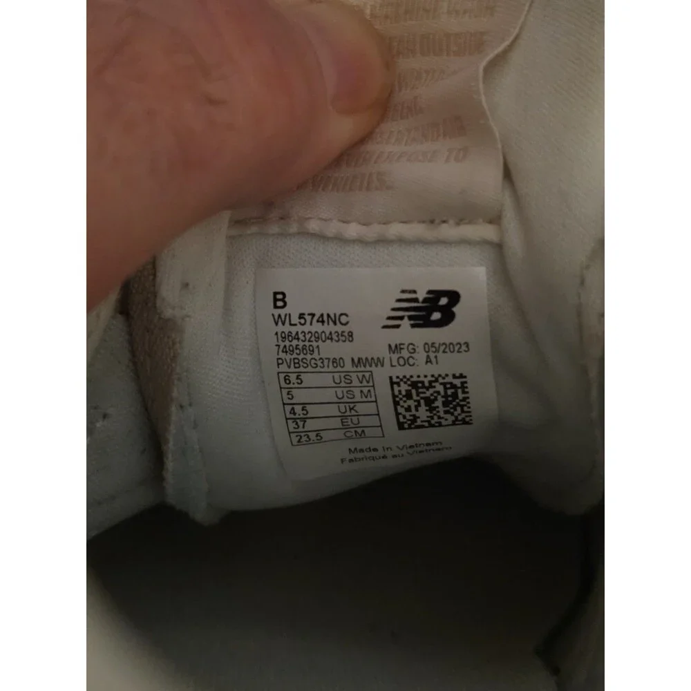 New Balance 574 Shoes Women's Size 6.5 Tannish Suede Mesh ENCAP WL574DL2 Laces